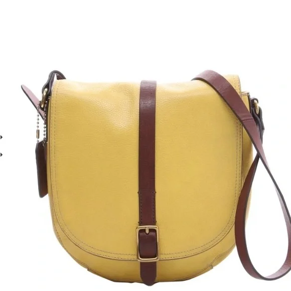 Yellow Leather Crossbody Bag - Picture 16 of 16